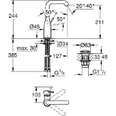 GROHE 23799001, Waschbecken