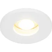 QAZQA - Modern Modernes Bad Bad I Badezimmer Außen Einbau Spot weiß IP54 - Schuppen I Außenbeleuchtung - Aluminium Rund - LED geeignet GU10