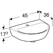 Geberit 500494011 Renova Handwaschbecken, 45x36cm