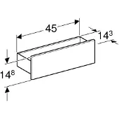 Geberit Smyle Square Wandablage, 500362, 45x14,8x14,3 cm
