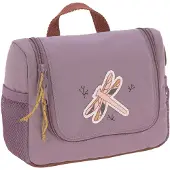 Lassig Kulturbeutel LÄSSIG "Adventure, Dragonfly, Mini Washbag", Jungen, Gr. B/H/T: 20cm x 15cm x 7cm, lila (hellviolett), Polyester, Taschen Kulturbeutel, zum Aufhängen; PETA-approved vegan