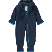 Playshoes Fleece-Overall farblich abgesetzt in Marine | Gr.: 80
