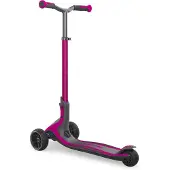 Globber ULTIMUM – Tretroller Kinder Erwachsene, 125/90 mm extra breit, ABEC 9, 3-rädrig, höhenverstellbar, coral pink