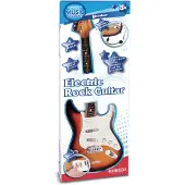 Bontempi Electronic Rock Guitar with connection to music devices, Spielzeug-Musikinstrument, Gitarre, 5 Jahr(e), AA, 656 g, Braun