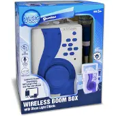Bontempi Wireless Karaoke Boom Box mit Disco Licht - 23 x 10 x 28 cm - Weiß mit Blau