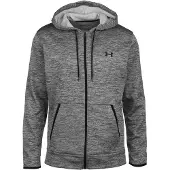 Under Armour Langarm Zip Up Grey Herren Fleece Fleece Kapuze -Gleisjacke 1357110 014