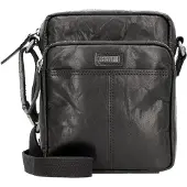 Spikes & Sparrow Leder Umhängetasche Bronco Crossover Black schwarz