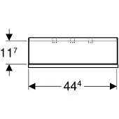 Geberit Smyle Square Wandablage, 500362, 45x14,8x14,3 cm