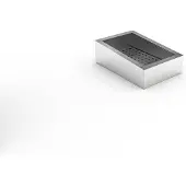 CombiSteel Gemahlener Eisbehälter schief 1/1 gn aisi 304 wasserhahn an der bedienung seite