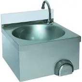 CombiSteel Handwaschbecken Wandmodell mit Kniebedienung Edelstahl 400x400x235mm