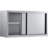 CombiSteel Wandschrank mit 2 Schiebetüren aus Edelstahl 1600x400x660mm