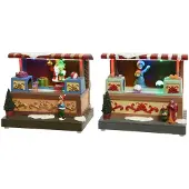Lumineo LED Weihnachtsladen Szenerie Beleuchtung 10x16x15cm Dekoration