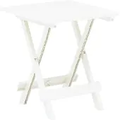 vidaXL Gartentisch Klappbar Weiß 45x43x50 cm Kunststoff