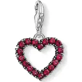 Thomas Sabo Herz mit pinken Steinen 1476-639-10 Charm Anhänger
