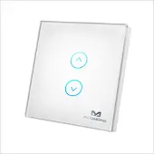 MCO Home Glas Touch Wandschalter für Rollläden, Z-Wave, Doppel-Taste