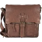Harold's Leder Umhängetasche Schultertasche Submarine Crossbag Brown dunkelbraun