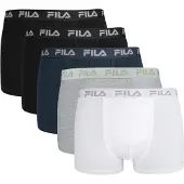 FILA Herren Boxer Shorts, 5er Pack - Logobund, Urban, Cotton Stretch, einfarbig