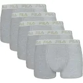 FILA Herren Boxer Shorts, 5er Pack - Logobund, Urban, Cotton Stretch, einfarbig