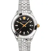 Versace VEVK00420 Hellenyium silber gold schwarz Edelstahl Herren Uhr NEU