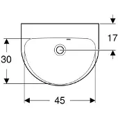 Geberit 500499018 Renova Handwaschbecken, 50x40cm