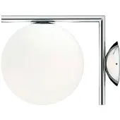 Flos IC C/W1 Wandleuchte/Deckenleuchte Chrom - , IC C/W1, dimmbar, Metallisch, für Wohnzimmer, Metall, Design