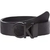 Calvin Klein Gürtel Logo Text Leather Belt W110 Black - kürzbar