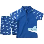 Playshoes 2tlg. Badeoutfit "Hai" in Blau | Gr.: 134/140