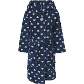 Playshoes bademantel Herzen Junior blau/weiß Größe 98/104