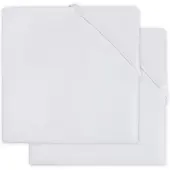 Jollein Spannbettlaken Baumwolle White (2pack)-60 x 120 cm