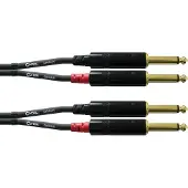 Cordial CFU 0,6 PP - 2x 6.3 mm Mono Klinke, 2x 6.3 mm Mono Klinke, 0,60m