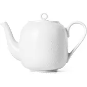 Lyngby Porcelæn - Rhombe Weiß Teekanne - 1.9 L