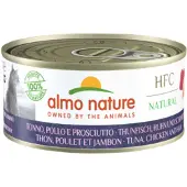 Almo Nature HFC Natural mit Thunfisch, Huhn und Schinken Katzen-Nassfutter (150 g)