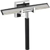 Wenko Laceno Power-Loc Badezimmerwischer, Hochwertiger Duschwischer für streifenfreies Abwischen von glatten Flächen, Chrom 23525100