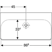 Geberit Waschtisch Smyle Square 90 cm weiß mit Beschichtung ohne Hahnloch 500250018