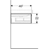 Geberit Waschtischunterschrank Xeno2 88x22x46,2cm, m La., m Abl, m/greige