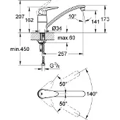 GROHE Eurodisc Spültischbatterie Schwenkauslauf chrom - 33770001