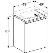 Geberit 500363JK1 Smyle Square US für HWB, m. 1 Tür re