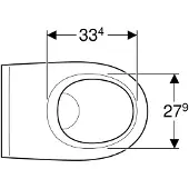 Geberit 300 Basic Wand-WC 35,5x53x40 cm Weiß