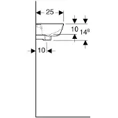 Geberit Handwaschbecken RENOVA 360x250mm m HL re m ÜL we KT