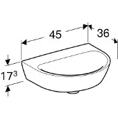 Geberit Handwaschbecken RENOVA o HL o ÜL 450x360mm we