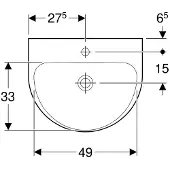 Geberit 500578011 Renova Waschtisch, 55x45cm
