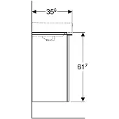 Geberit Smyle Square Handwaschbecken-Unterschrank 44,2 cm, Türanschlag links
