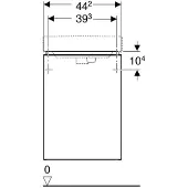 Geberit 500351JK1 Smyle Square US für HWB, m. 1 Tür li
