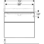 Geberit 500.353.JL.1, Grau, 2 Schublade(n), 1 Stück(e), 734 mm, 470 mm, 617 mm