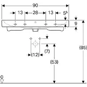 Geberit Keramag iCon Waschtisch 900mm x 485mm - Weiß - 124090000