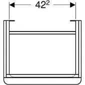 Geberit 500364JL1 Smyle Square US für HWB, m. 1 Tür li