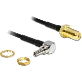DeLOCK Pigtail Coax Kabel: SMA-Buchse-CRC9-Stecker