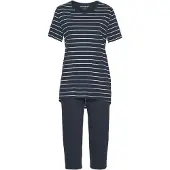 Schiesser Pyjama Schiesser 161067 Nightwear Damen Nightblue-Größe 36