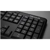 Microsoft Ergonomic, Volle Größe (100%), Kabelgebunden, USB, AZERTY, Schwarz