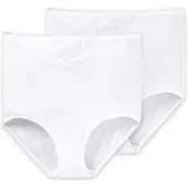 Schiesser Maxislip "Cotton Essentials" 2erPack, mit zarten Stickerei-Motiven